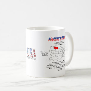 Montana American staat op een kaart en nuttige inf Koffiemok