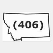 Montana Area Code Sticker (Voorkant)