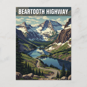 Montana Beartooth Highway reizen Briefkaart