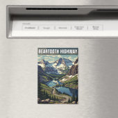 Montana Beartooth Highway reizen Magneet (Insitu (Vaatwasser))