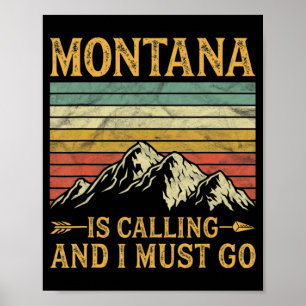 Montana belt en ik moet gaan poster