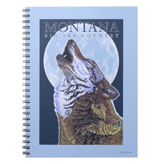 Montana - Big Sky CountryHowling Wolf Notitieboek (Voorkant)