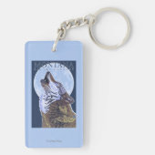 Montana - Big Sky CountryHowling Wolf Sleutelhanger (achterkant)