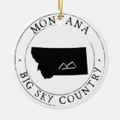 Montana Big Sky Pays Ornement de Noël (Devant)