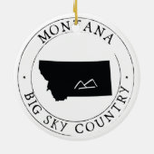 Montana Big Sky Pays Ornement de Noël (Dos)