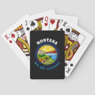 MONTANA BIG SKY STATE FLAG POKERKAARTEN