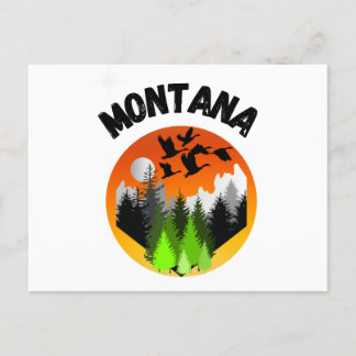 Montana Birds, Mountains and Trees. Buitendeuren Briefkaart
