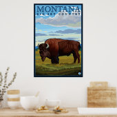 Montana - Bison Poster (Keuken)