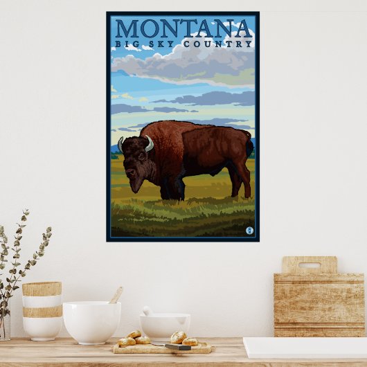 Montana - Bison Poster (Keuken)