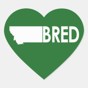 Montana Bred Hart Sticker