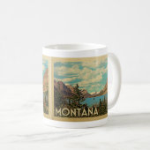 Montana Coffee Mug Glacier Park Vintage voyage (Devant droit)