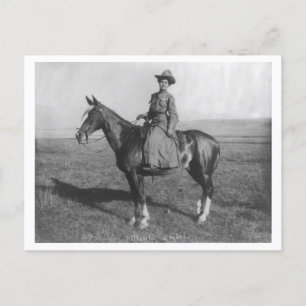 Montana Cowgirl 1900 Zwart-wit Foto Briefkaart