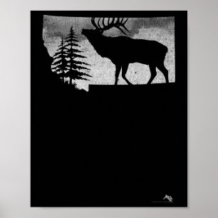 Montana Elk Hunter Poster