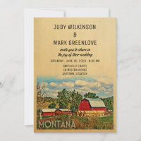 Montana Faire-part de mariage ferme grange rustiqu