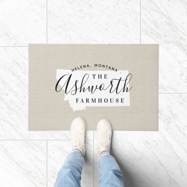 Montana Family Monogram State Doormat Deurmat (Binnen)