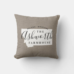 Montana Family Monogram State Sierkussen