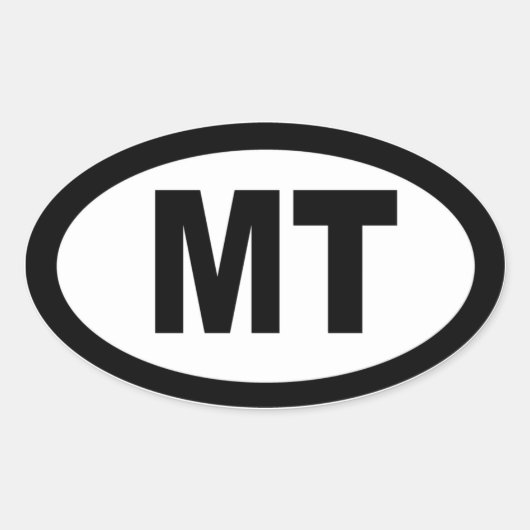 Montana - feuille de 4 autocollants ovale (Devant)