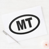 Montana - feuille de 4 autocollants ovale (Enveloppe)