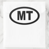 Montana - feuille de 4 autocollants ovale (Sac)