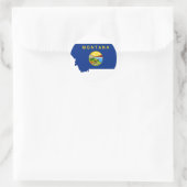Montana Flag Map Ronde Sticker (Tas)