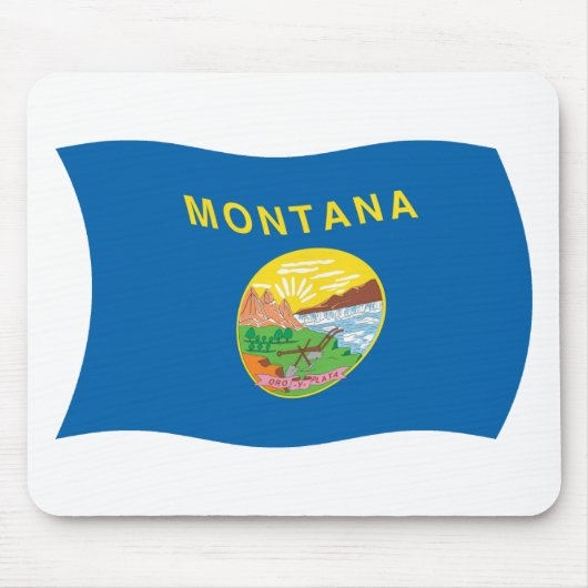 Montana Flag Mousepad Muismat (Voorkant)