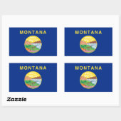 Montana Flag Rechthoekige Sticker (Vel)
