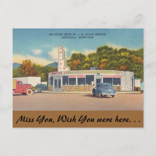 Montana, Frontier Drive-In, Missoula Briefkaart