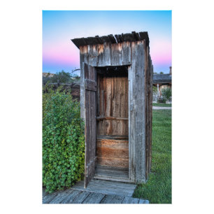 Montana Ghost Town Outhouse Foto Afdruk