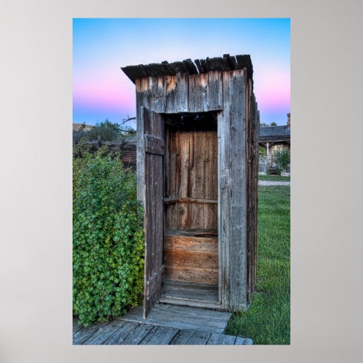 Montana Ghost Town Outhouse Poster (Voorkant)