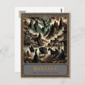 Montana | Gotische kunst Briefkaart (Voorkant / Achterkant)