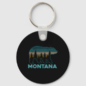Montana Grizzly Bear Souvenir Sleutelhanger (Voorkant)