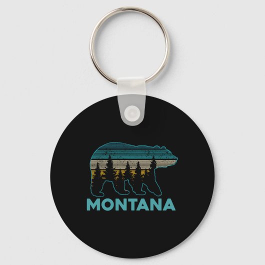 Montana Grizzly Bear Souvenir Sleutelhanger (Voorkant)