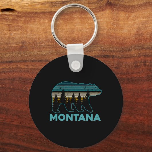 Montana Grizzly Bear Souvenir Sleutelhanger (Voorkant)