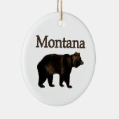 Montana Grizzly Beer Keramisch Ornament (Rechts)