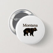Montana Grizzly Beer Ronde Button 5,7 Cm (Voorkant /achterkant)