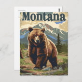 Montana Grizzly  Briefkaart (Voorkant / Achterkant)