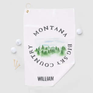 Montana handdoek staat gepersonaliseerd