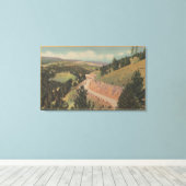 Montana - Harding Way (Hwy No. 10) Canvas Afdruk (Insitu (Houten vloer))