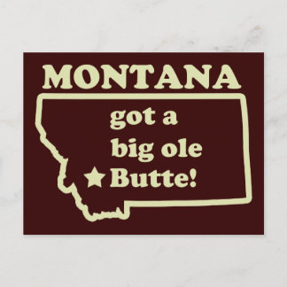 Montana heeft een ole (oude) Butte Briefkaart