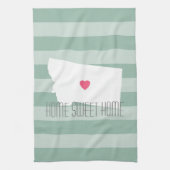 Montana Home State Love met Custom Heart Theedoek (Verticaal)