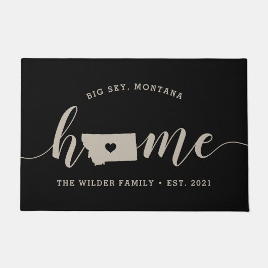 Montana Home State Personalized Deurmat (Voorkant)