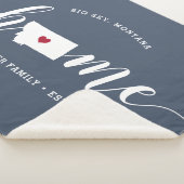 Montana Home State Personalized Sherpa Deken (3/4)