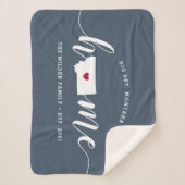 Montana Home State Personalized Sherpa Deken (Voorkant)