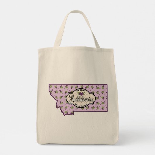 Montana Huckleberry Grocery Canvas tas (Achterkant)