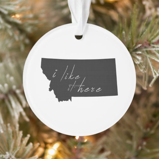Montana ik vind het leuk hier Montanan Map Shaped  Ornament (Boom)