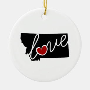 Montana Love. Cadeaus voor MT-overs Keramisch Ornament