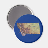Montana Map Magnet Magneet (Voorkant / Achterkant)