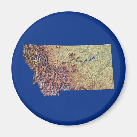 Montana Map Magnet Magneet (Voorkant)