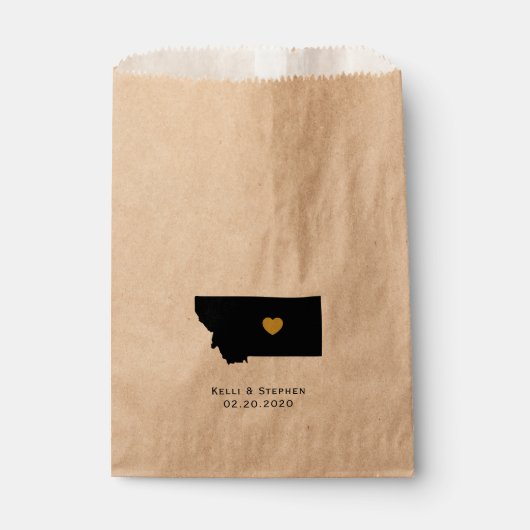 Montana Mariage Faveur Traite Sacs, Sacs Cadeaux (Devant)