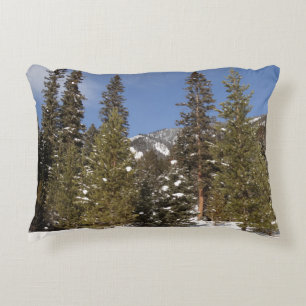 Montana Mountain Trails in Winter Landscape Foto Accent Kussen